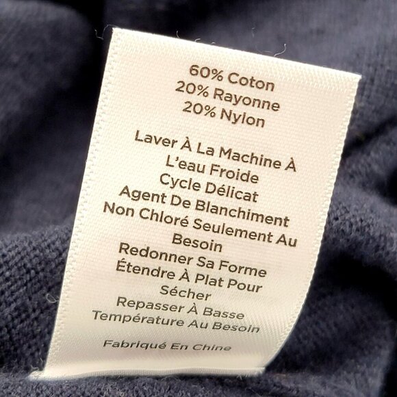 Talbots Apres Sail Blue Open Graphic Nautical  Sweater Size M - Picture 12 of 13